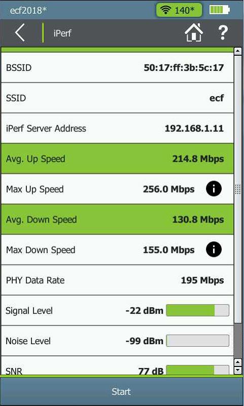 iperf szerver telepítése az AP mögötti vezetékes hálózatra