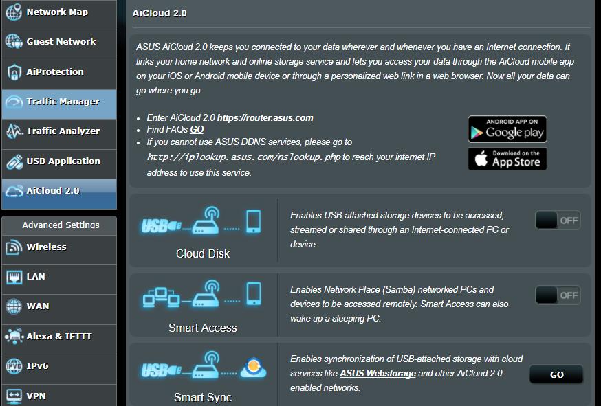 3.7 AiCloud 2.0 használata Az AiCloud 2.0 egy felhőalapú szolgáltatási alkalmazás, amely lehetővé teszi a fájljai mentését, szinkronizálását, megosztását és elérését. Az AiCloud 2.0 használatához: 1.