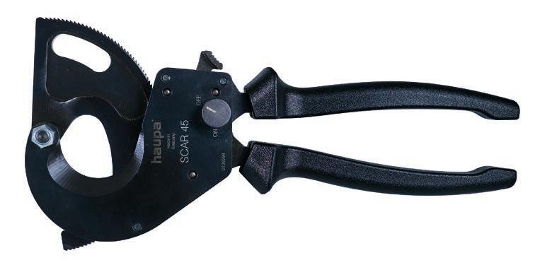 kampós pengével TÜV / GS által bevizsgált Video 200031 mulátoros kábelvágó AS-52ACSR átmérő 18,6 mm / 120 mm² ACSR 19 mm acél köpenyes kábel nem alkalmas Cu/Al -oz