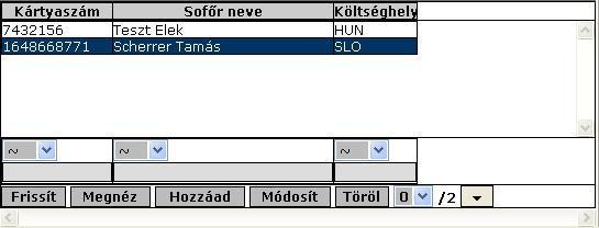5.4 Sofőr A riportok következő csoportja a járművek használatáról és a gépkocsivezetők munkaidejéről informál. Sofőrazonosítás opció esetén a főmenü új elemeként megjelenik a menüpont.
