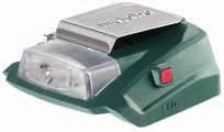fokozat: 2 óra Metabo akkurendszer: minden Li-Power és LiHD 14,4 és 18 voltos csúszóérintkezős akkuegységgével üzemeltethető Méret Cikkszám