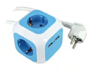 3+2 USB csatlakozóval 250V / 16A, IP20 6 790 Ft 6-os túlfeszültségvédelmi