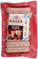 SERTÉS GRILLKOLBÁSZ Ft/db, többféle, 190 g, 2 079 Ft/kg 395