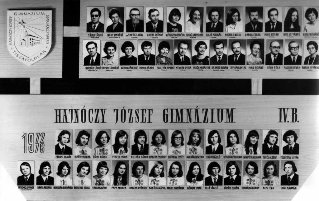 1972-1976 Tablók könyve 1975/76. tanév, IV. B Diákok soronként: 1.