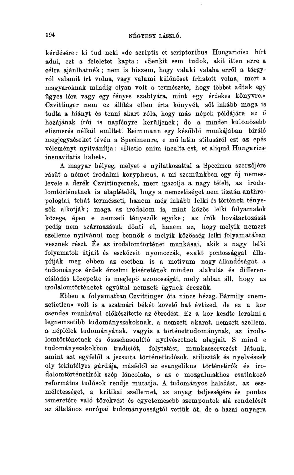 194 NÉGYEST LÁSZLÓ.