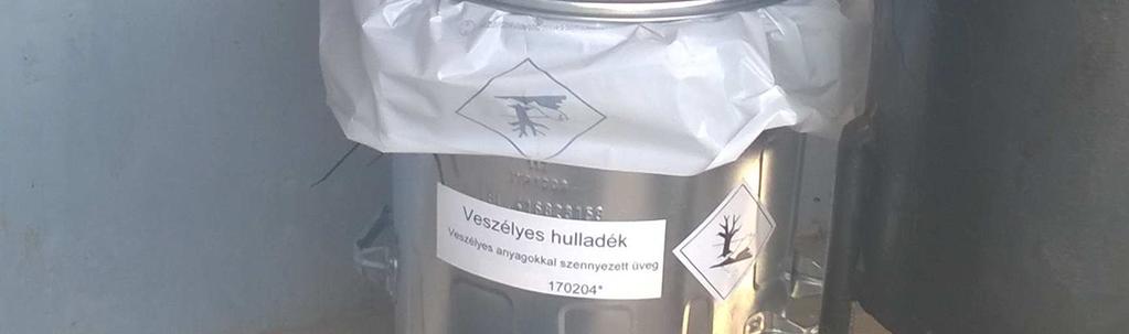 Hulladék típus Leírás Mennyiség (tonna) Veszélyes hulladék