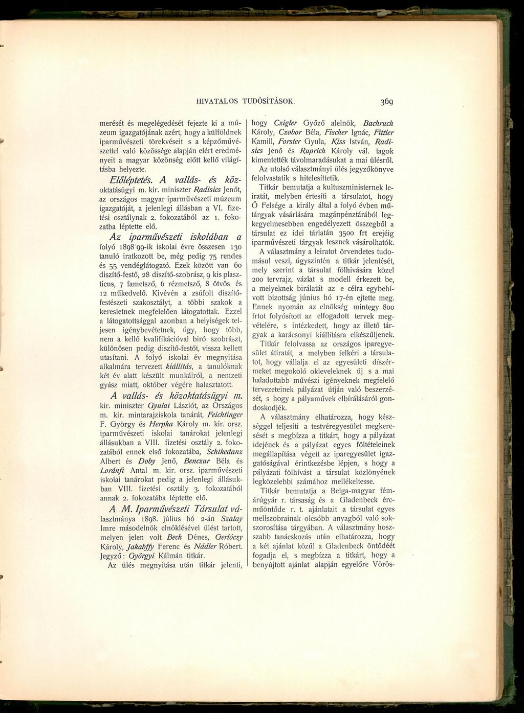 HIVATALOS TUDÓSÍTÁSOK.