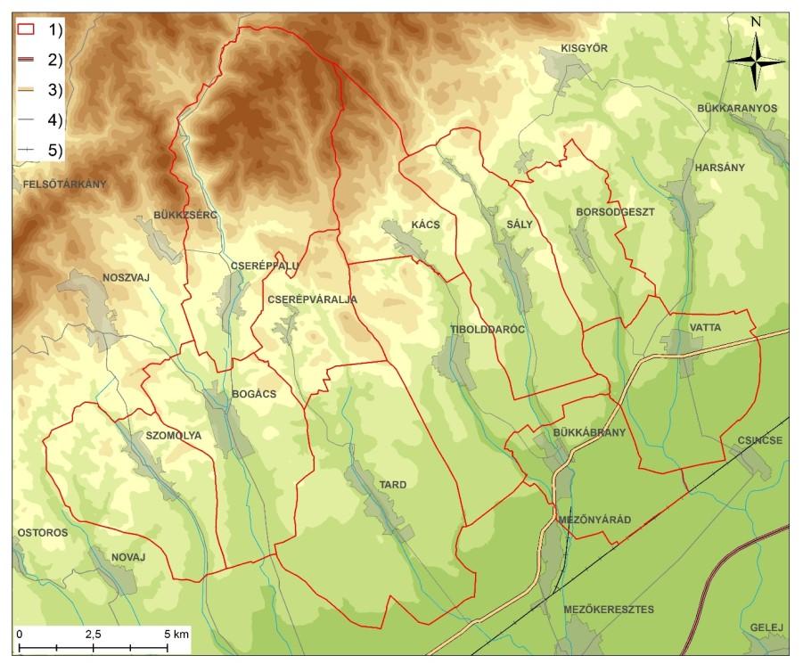 539 vízhozamú források, illetve kutak, a térségben számos jelentős fürdő is található (pl. Bogács, Zsóry-fürdő).
