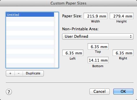 Nyomtatás különféle funkciókkal 1 A Mac OS X operációs rendszerhez való PS nyomtató-illesztőprogram esetén 5 Kattintson kétszer a [Név nélkül (Untitled)] lehetőségre, majd adja meg az egyedi