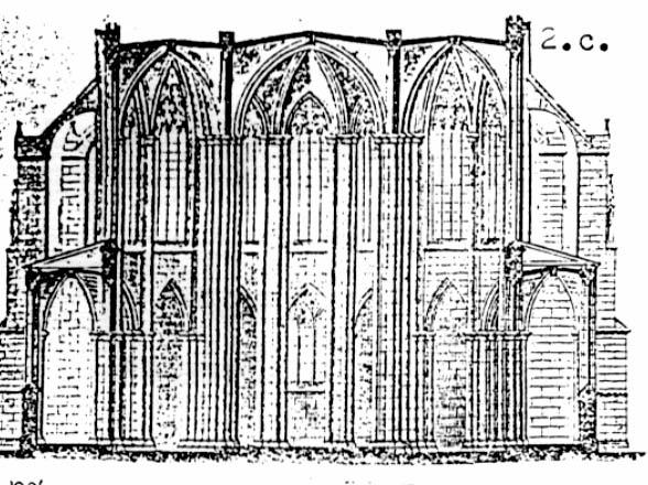 Zwettl, ciszterci monostor (XII. sz., 1342- Salem, ciszterci monostor (XIV. sz. eleje), 1348), a két periódus alaprajza.