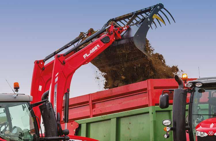 31 A MASSEY FERGUSONTÓL Ennek a botkormánynak az a szépsége, hogy a kezelő a menetirányváltást és a rakodó működtetését egyszerre végezheti anélkül, hogy a kezét