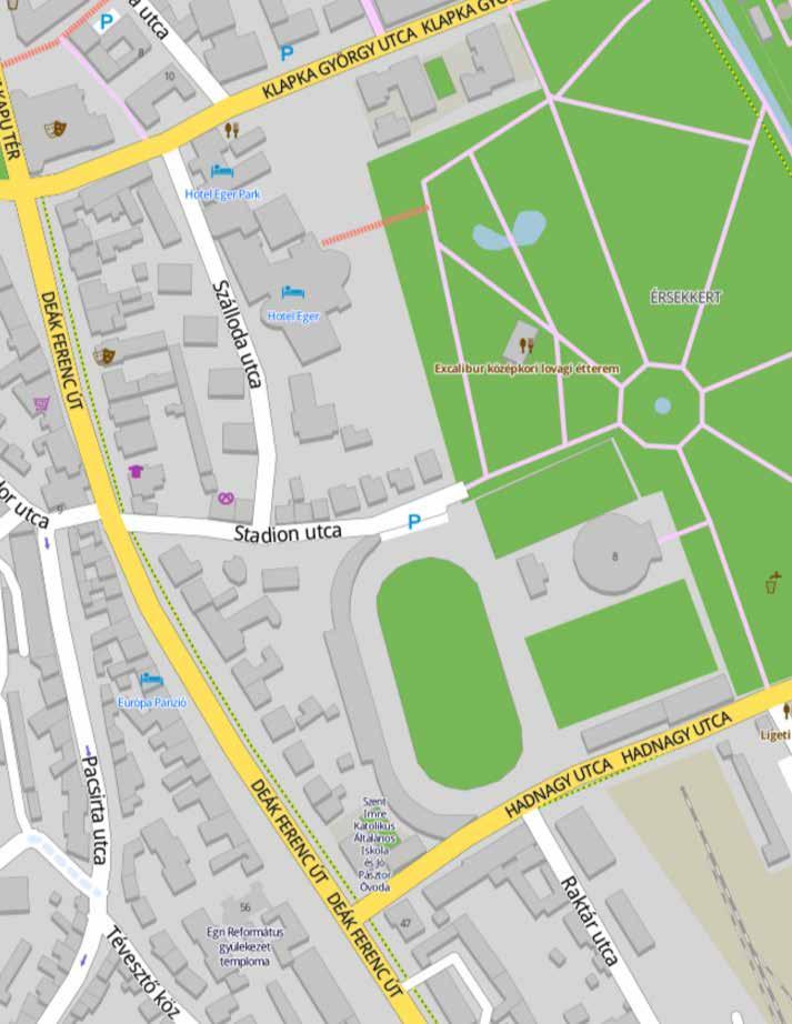 Fontos információk Parkoló megközelítése gépkocsival Hotel Eger & Park Stadion utca 8. Gyalogos bejárat Hadnagy út 1. Parkoló bejárat P Parkoló megközelítése gyalogosan Fontos információk 2018.