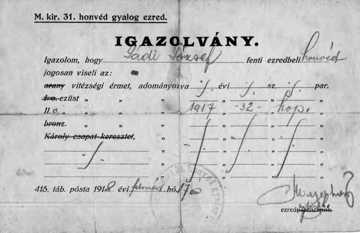VESZPRÉMI SZEMLE 2014/4 kapott. Felgyógyulva fegyvertelen segédszolgálatra osztották be, de tífusztól ismét megbetegedett. Budapesten, a Szent István Kórházban érte a forradalom kitörése.