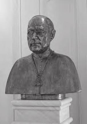 , Érseki Palota lépcsőháza Anyaga: bronz Felirata: Mindszenty József 1892 1975 Készítő: Raffay Béla szobrászművész (Salföld) Felavatás dátuma: 2014. május 7. Megjegyzés: Adományozó: Sárkány Ambrus.