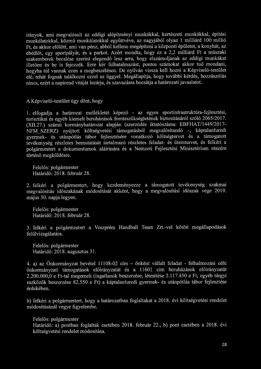 irányok, ami megvalósult az eddigi alépítményi munkákkal, kertészeti munkákkal, építési munkálatokkal, közmű munkálatokkal együttvéve, az nagyjából olyan 1 milliárd 100 millió Ft, és akkor efölött,