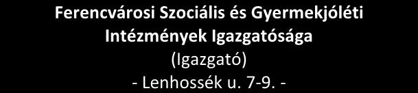 1. számú melléklet Ferencvárosi Szociális és Gyermekjóléti Intézmények Igazgatósága (Igazgató) - Lenhossék u. 7-9.