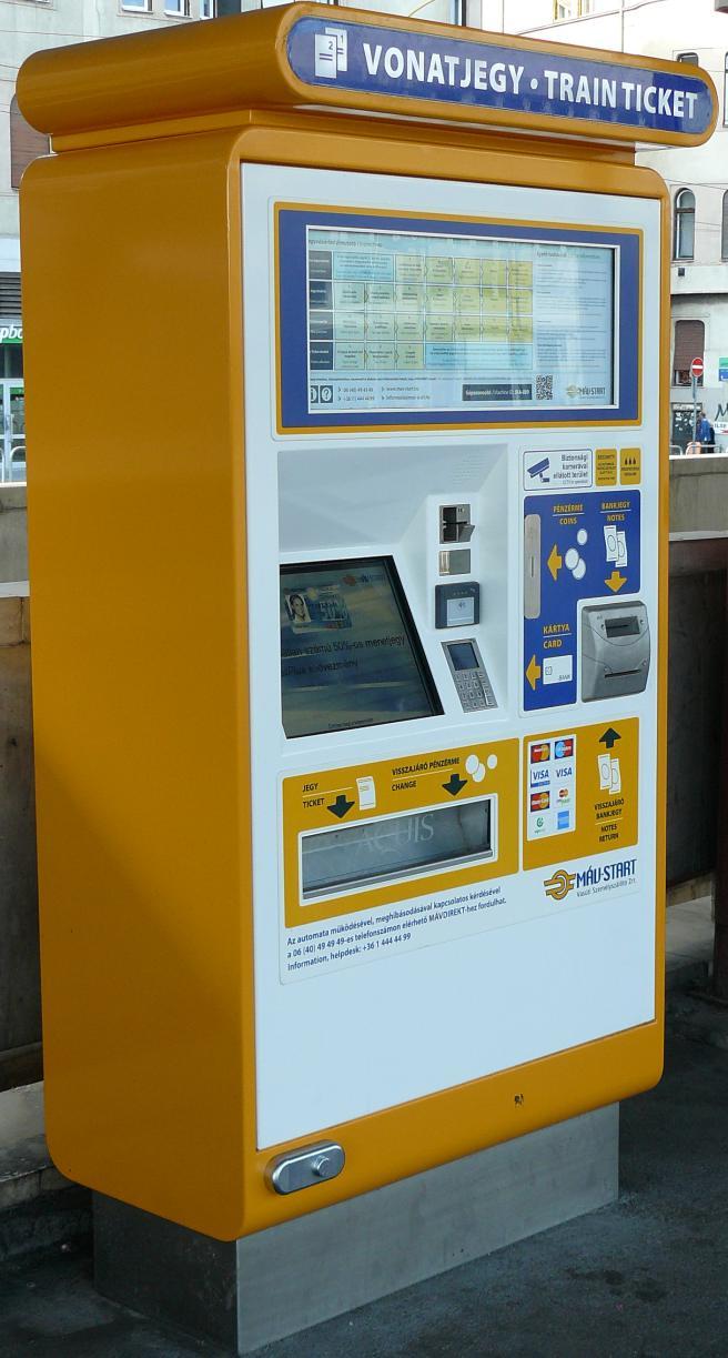 Az automaták kezelése A különböző vásárlási funkciókat az automata érintőképes kijelzőjén megjelenő menüvel tudja kiválasztani, illetve itt láthatóak az adott jegyvásárlással kapcsolatos és a
