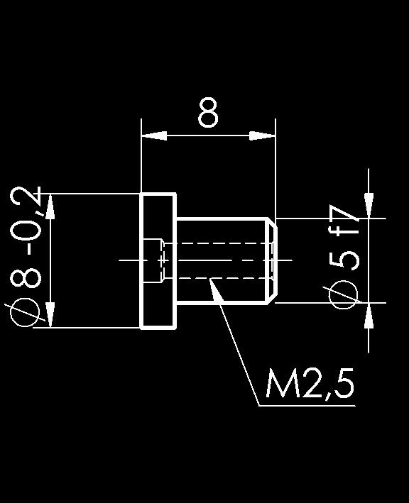 Mélységütköző 34x30 08081002 / 08081003 0808 1004 266, 5180 M2,5 adapter (párban) mérőórák