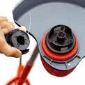 6 mm Ø Állítható segédkerekek Puha bevonatú markolat Teleszkópos nyél (20 cm) MINT A GTE 845, DE: Motor: 500 W Növényvédő perem Állítható segédkerekek Puha bevonatú markolat Motor- és orsóvédő