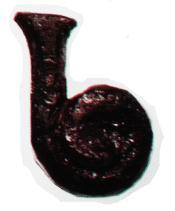 piesă în formă de melc, posibil de la lacăt, p. 43/173, 258/173 armătură, p. 44/177, 260/177 unealtă de scobit linguri, sec. XI-XIII, p.