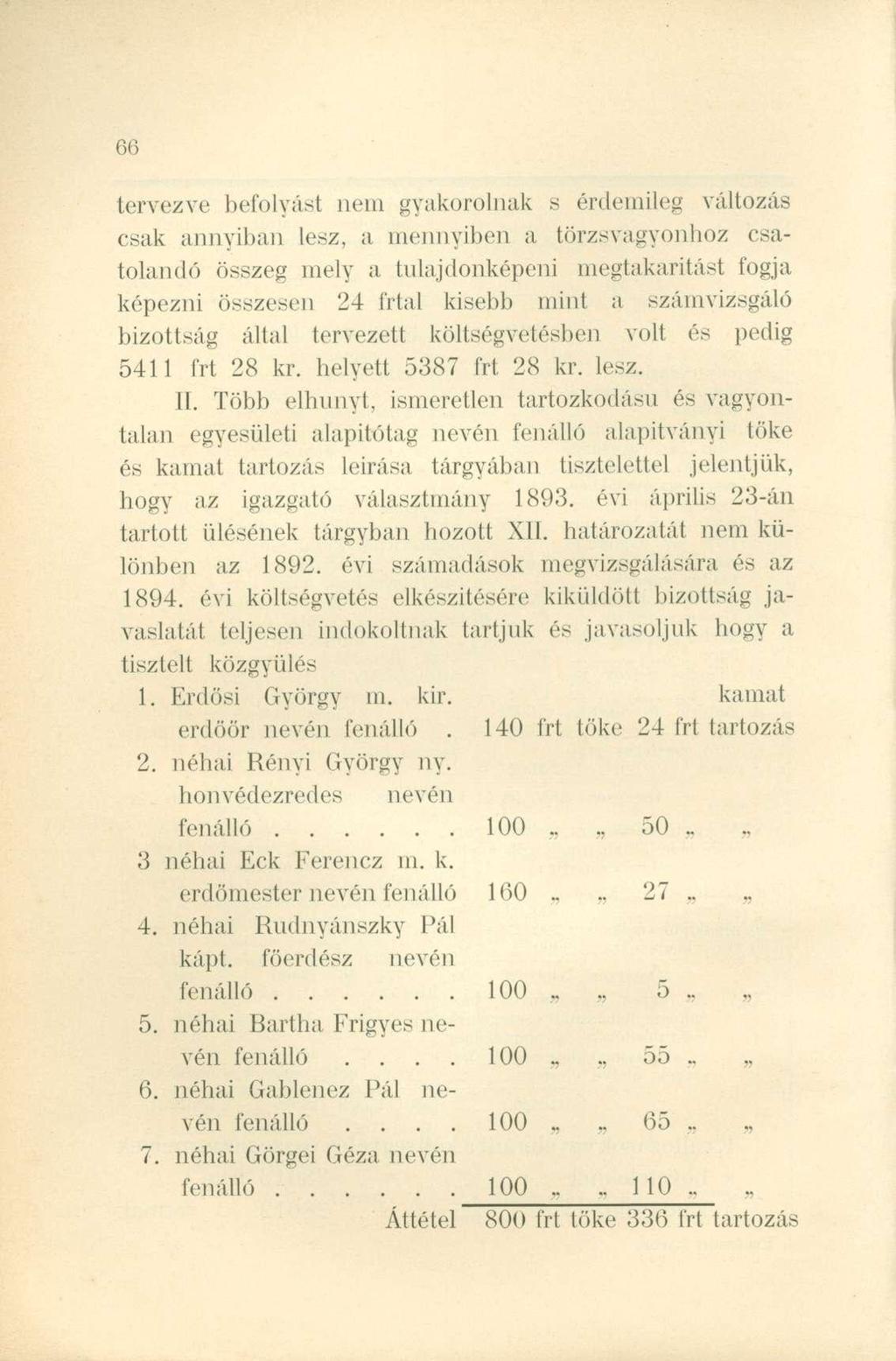 tervezve befolyást nem gyakorolnak s érdemileg változás csak annyiban lesz, a mennyiben a törzsvagyonhoz csatolandó összeg mely a tulajdonképeni megtakarítást fogja képezni összesen 24 írtai kisebb