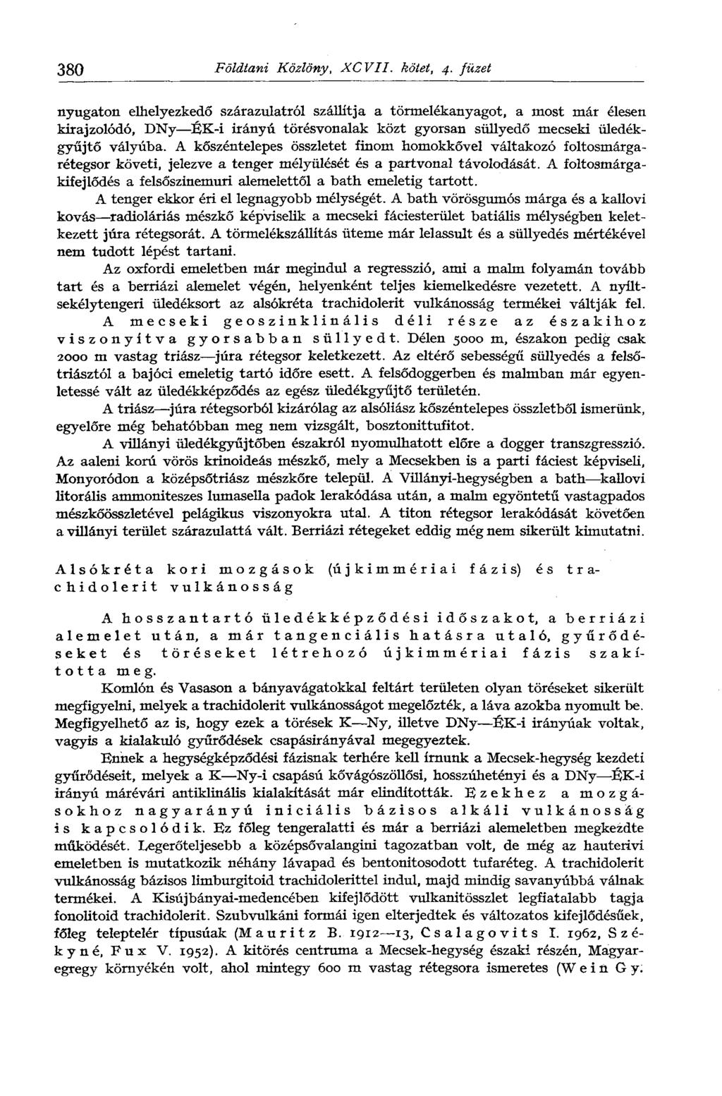 380 Földtani Közlöny, XCVII. kötet, 4.