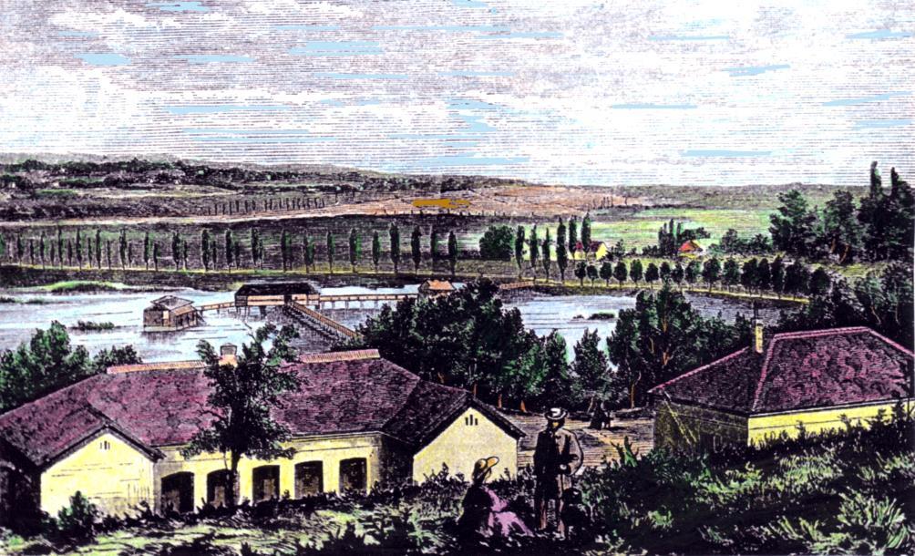16 nyugatról is hidat vertek a fürdőépületekhez; 1864-ben a tó középső fürdőépületétől keletre újabb fürdőházat emeltek; 1865-ben elkészült a harmadik szállóépület is a tó nyugati oldalán, az
