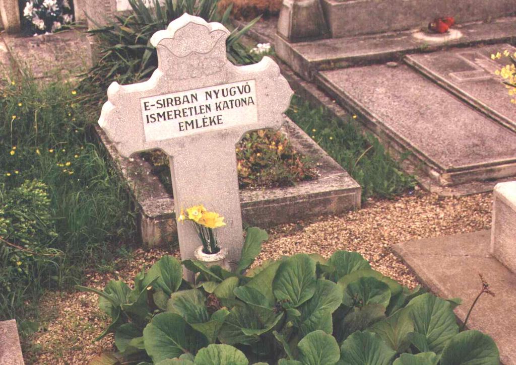 helye: hévízi temető, anyaga: márvány, bronz, avatása: 1991. november 1.