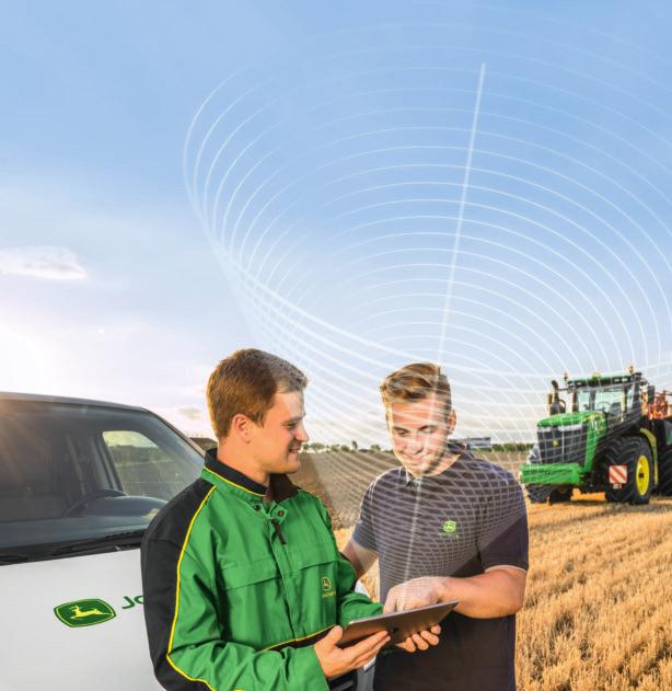 A JÖVŐ ZÖLD SZÍNŰ A John Deere mezőgazdasági menedzsment megoldások bizonyítják az elkötelezettségünket az Ön teljesítményének növelése, a hasznos üzemidő maximalizálása és a működési költségek