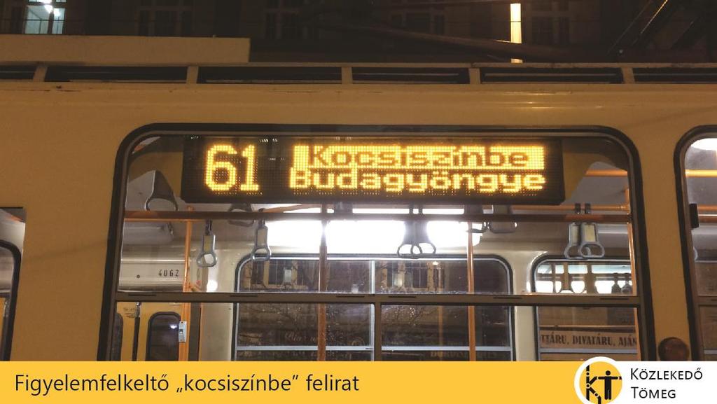 Frissítés: a Baross kocsiszínbe beálló 17-es villamosok a februári Fehérvári úti vágányzár óta a fentebb említett, útvonalra is kiterjedő részletes bemondásokat megkapták, a végállomás bemondása és