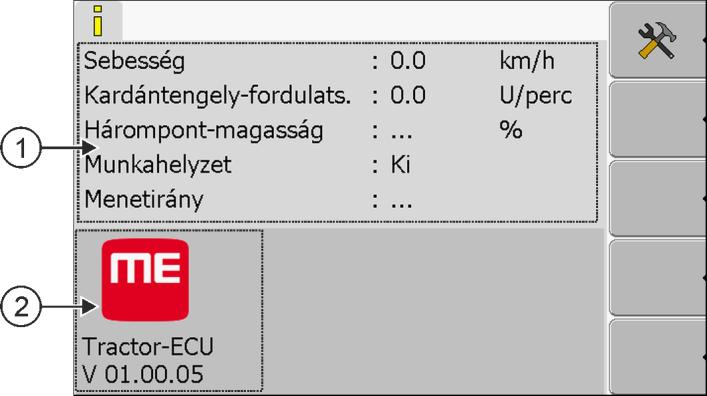 8 Tractor-ECU alkalmazás Járműprofil hozzárendelése 8 Tractor-ECU alkalmazás A Tractor-ECU alkalmazás arra szolgál, hogy a jármű minden információját sszefoglalja, amelyre a terminál fel van szerelve.