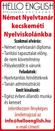 com; +36 20 298 05 96 DOBOSSY-BAU KFT keres kőműveseket, ácsokat és segédmunkásokat azonnali kezdéssel. +36 20 244 1350 KEREKEGYHÁZÁRA keresünk gyakorlott CO hegesztőket. Kiemelt bér.