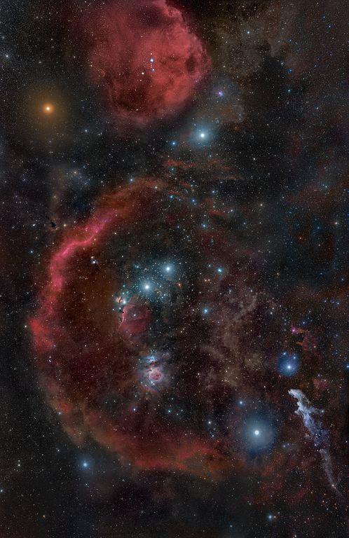 Orion molekulafelhő-komplexum: hatalmas csillagközi anyagfelhő