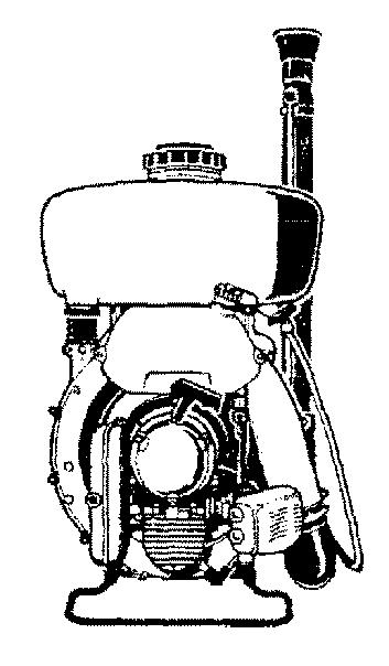 91. ábra Háti, kézi hajtású porozógép (Kiskunság): l. portartály; 2. lengőlapátos fujtató; 3. kézikar; 4. keverőtér; 5. poradagoló a boltozódást gátló perforált lemezhengerrel; 6. kanalas fúvócső 92.