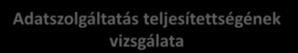 Adatszolgáltatás teljesítettségének Teljesített: Szabályos benyújtás Teljesítés visszaigazolva Feldolgozási státusz: Fogadva
