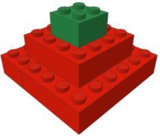 A játékhoz szükséges tárgyak specifikációi Minden friss gyümölcshöz szükséges 8 db. piros 2x4-es LEGO kocka, 1 db.