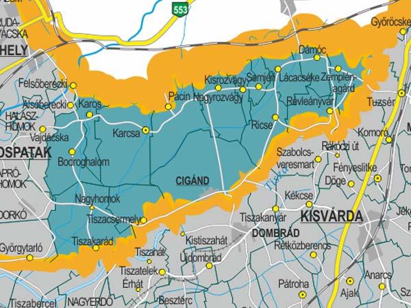 Sárospataki járás (2.ábra): A járás székhelye Sárospatak. Területe 478 km² (ebből LEADER jogosult 339 km²), népessége 24.936 fő (11.