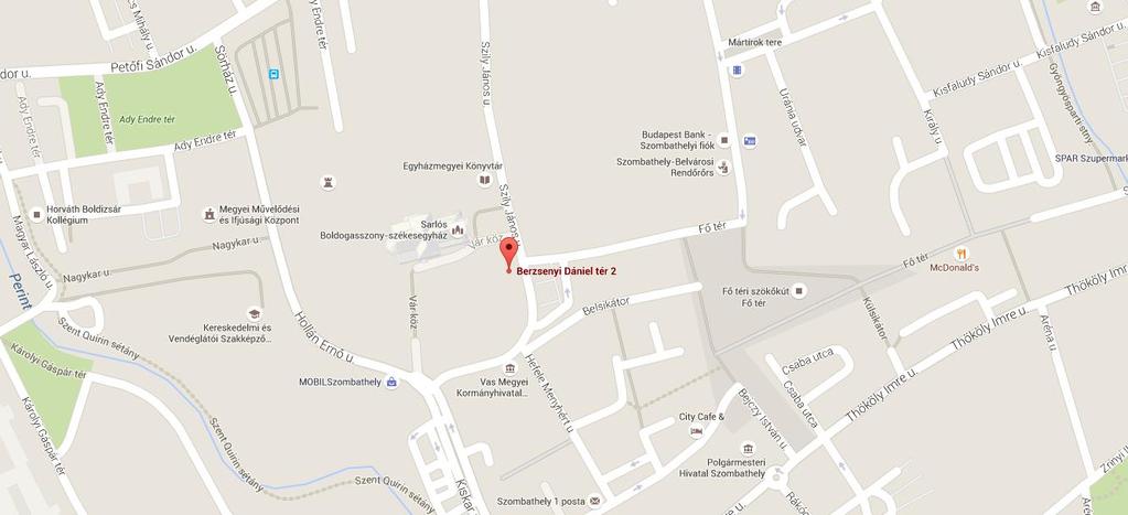 A Szombathelyi Konzultációs Központ Címe: 9700 Szombathely, Berzsenyi tér 2 Karunk a Savaria Egyetemi Központban konzultációs