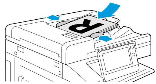 Xerox alkalmazások Egyetlen lap vagy a kétoldalas automatikus dokuadagolóval nem adagolható papírok esetében használja a dokuüveget.
