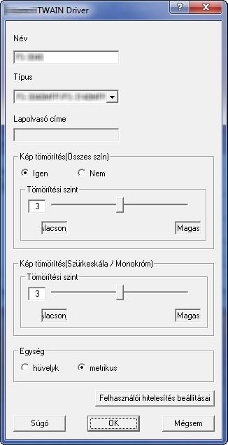 Konfigurálja a TWAIN illesztőprogramot. 3 Adja meg a gép nevét. Válassza ki ezt a gépet a listából. Írja be a gép IP-címét vagy az állomás nevét.
