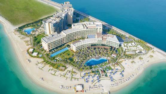 Rixos The Palm Hotel Dubai tengerparti A modern, két épületbôl álló szállodakomplexum közvetlenül egy 870 m hosszú finomhomokos partszakaszon fekszik.