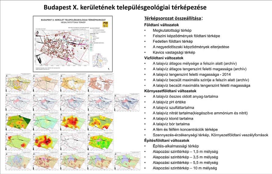 X. kerület településgeológiája védelmi jogszabályok határértékeivel, valamint az MSz 4798-1:2004 szabvány által megadott, építési betonokra vonatkozó agresszivitási tartományaival összevetve