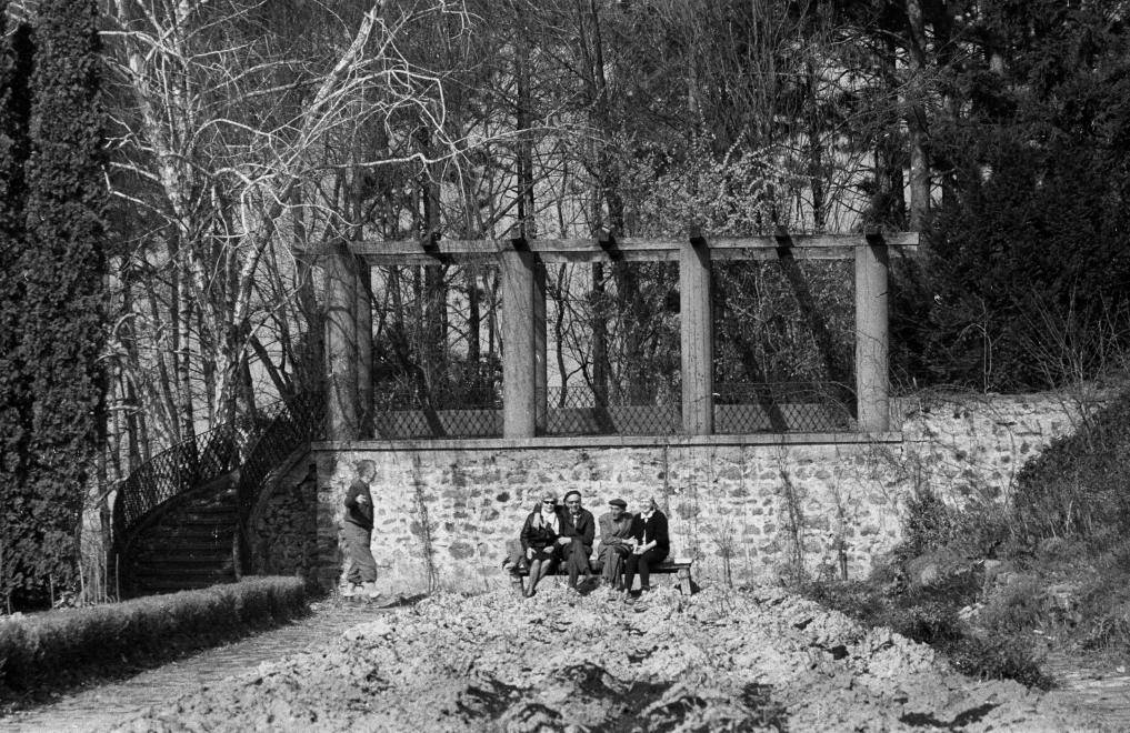 Az Alkotóház parkja 1966-ban, Forrás: fortepan.hu (képszám: 107252) Az épület körül fekvő 10 hektáros történeti kert ma arborétumként működik.