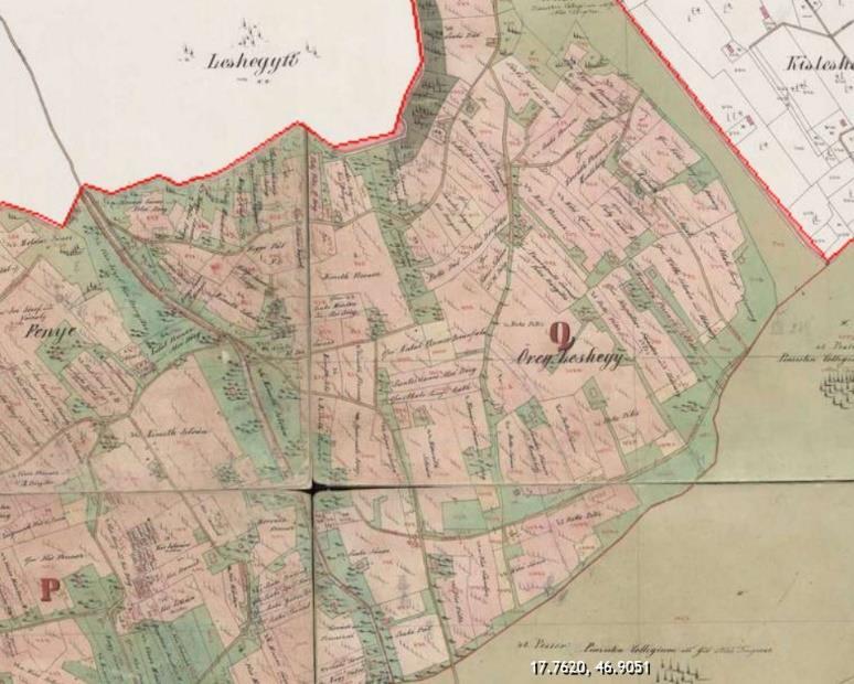 A LES HEGY TERÜLETE A XIX.SZÁZADI TÉRKÉPEN elpusztította, pótolni sikeresen csak az 1920-30-as években sikerült.