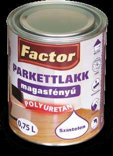 FACTOR parkettalakk 0,75 l, 2,5 l, 5 l, 20 l zkemény zkopásálló