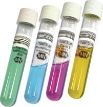 NANOCOLOR analitikai rendszer NANOCOLOR hengerküvettás tesztek Teszt Méréstartomány Rendelési szám Alkohol, lásd. Etanol és Metanol Alumínium 07 0.02-0.70 mg/l Al 3+ 985 098 Ammónium 3 * 0.04-2.