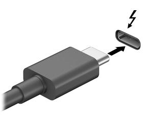 Videoeszközök csatlakoztatása USB Type-C kábellel (csak egyes termékeken) MEGJEGYZÉS: Ahhoz, hogy USB Type-C Thunderbolt eszközt csatlakoztasson a számítógéphez, egy külön megvásárolható USB Type-C