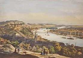 Paszpartuban. The first printed representation of Buda. Coloured woodcut, published in Schedel s Chronicle. Rózsa: 86. 600 000,- 17. Die Königsgasse in Pest im März 1838.