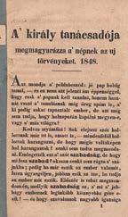 A Pesti Hírlapban, amely a Közlöny megjelenéséig a kormány hivatalos lapjának szerepét töltötte be, április 26-án a belügyminiszteri közlések sorában megjelent a tudósítás arról, hogy megrendelték az