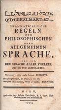 Voelker, Zeiten und Lebensarten. Wien, 1774. gedruckt bey Joseph Kurzböck. 1t.